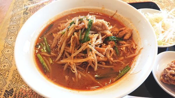 「ニラもつ味噌ラーメン」@紅龍閣 布佐店の写真