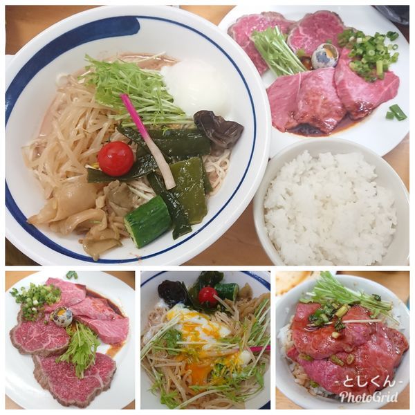 「【7月限定】胡麻タレ冷し②和牛冷し中華（S/和牛叩き＆霜肉）」@MENYA 食い味の道有楽の写真