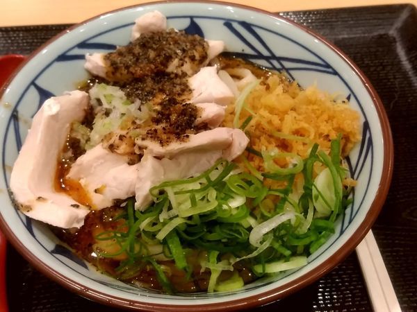 「ねぎだれぶっかけうどん(並盛)640円」@丸亀製麺 イーサイト高崎店の写真