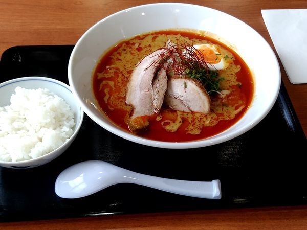 「スープカレーラーメン(並盛・辛さ3)900円」@天心の写真