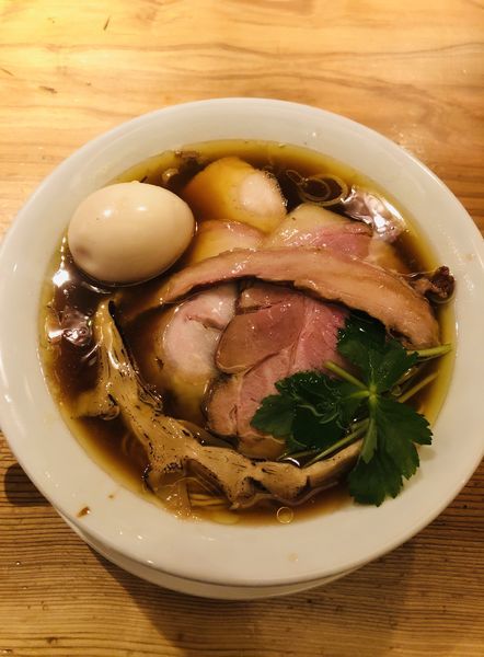 「醤油の純鶏ソバ(特製)1100円」@自家製麺 うろたの写真