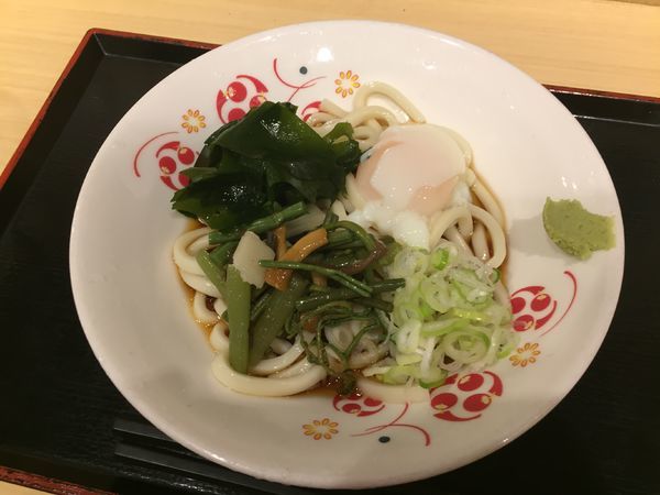 「朝食うどん(冷)¥380」@いろり庵きらく 宇都宮新幹線口店の写真