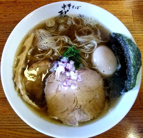 「煮干しそば味玉＋炙りチャーシューご飯」@中華そば 秋山の写真