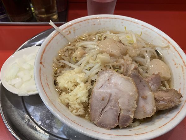 「小ラーメン ニンニク アブラ 玉ねぎトッピング」@ラーメンタロー 五反田の陣の写真
