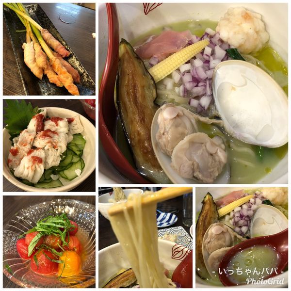 「限定）はまぐりと緑野菜のすり流し麺 宴会コース内」@麺処 あす花の写真