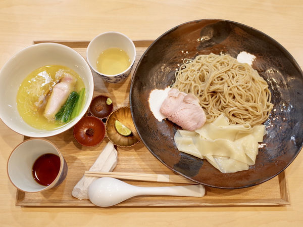 「つけ麺 塩…1500円、つけ麺専用 お出汁割…200円」@飯田商店 湯河原本店の写真
