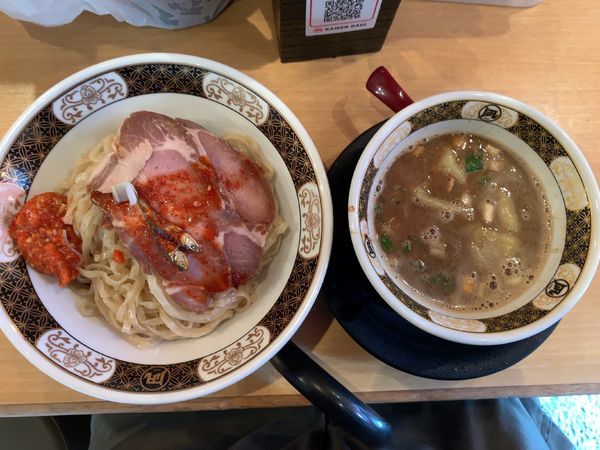 「つけめん870円、うま辛肉みそ150円」@すごい煮干ラーメン凪 新宿ゴールデン街店 別館の写真