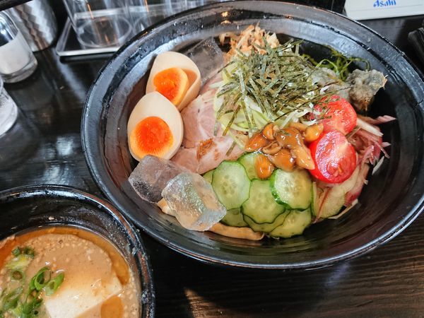 「【限定】冷や汁つけ麺850円＋味玉100円」@麺や 笑 ～Sho～の写真