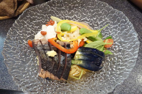 「【限定】涼三 魚ひやし」@烈志笑魚油 麺香房 三くの写真