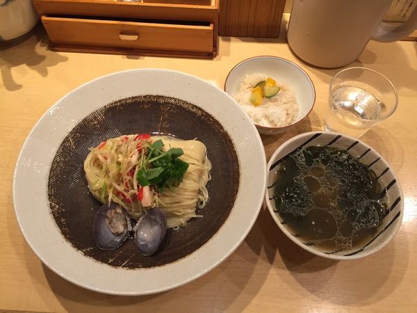 「【夏の限定麺 第3弾】大樹町の大蜆（しじみ）のつけそば」@饗 くろ㐂の写真