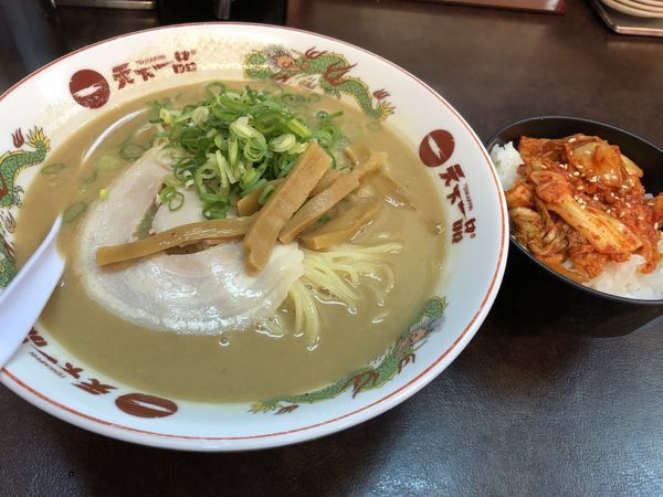 「日替わりセット麺大盛り」@天下一品 池尻店の写真