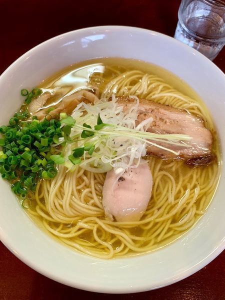 「鶏塩そば@680＋大盛り@50」@麺屋 くまがいの写真