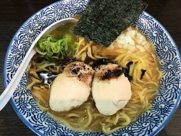 「焦がしニンニク鶏白湯らーめん大盛 900円 固め」@麺匠なべすけの写真