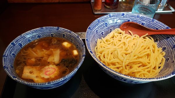 「ワンタンつけ蕎麦 850円」@中華蕎麦 金魚の写真