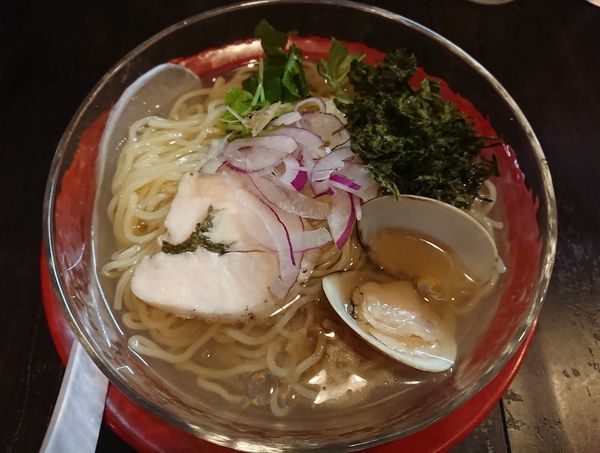 「【7月限定】貝出汁冷しそば」@まるふじ食堂の写真