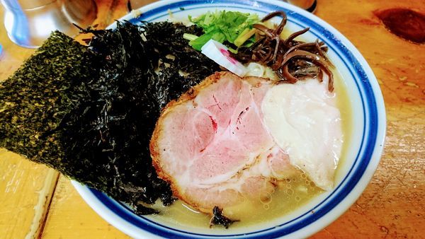 「【期間限定】冷やし葱姜麺(大)+岩海苔」@口樂の写真