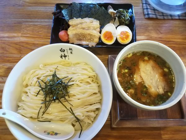 「博多つけ麺 全部のせ（大盛り）」@二代目 白神の写真