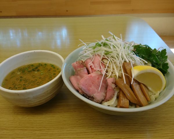 「冷やし煮干つけめん大盛 味付玉子」@麺屋 つるるの写真