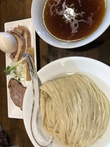 「鳥醤油つけ麺 春よ恋小麦麺210g 750円」@Soupmenの写真