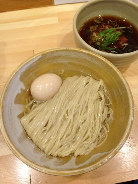 「味玉・醤油つけ麺 1000円」@迂直の写真