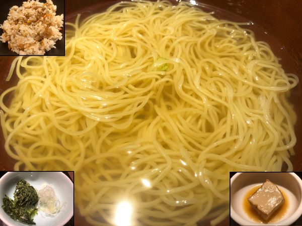 「Ａセット（澄まし麺、名物鴨だしご飯、副菜一皿）」@澄まし処 お料理 ふくぼくの写真