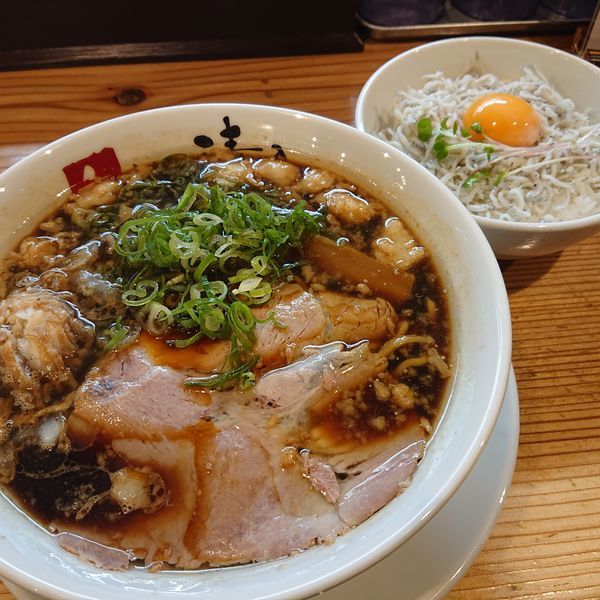 「堂山ブラック900円、シラス丼300円」@和dining 清乃 堂山店の写真