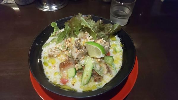 「コールドジャークチキンスパイシーココナッツラーメン」@いっちゃんラーメンの写真