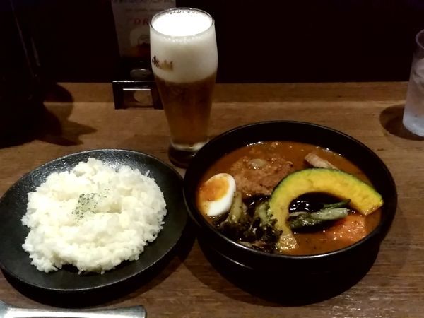 「鶏軟骨入りつくねのベジタブルカリー(並盛)1,250円」@スープカレー SHO-RINの写真