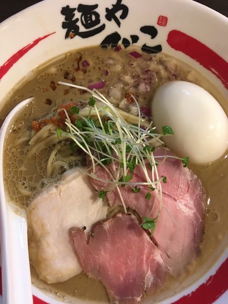 「【限定】和風冷やしらーめん濃厚牡蠣そば」@麺や でこの写真