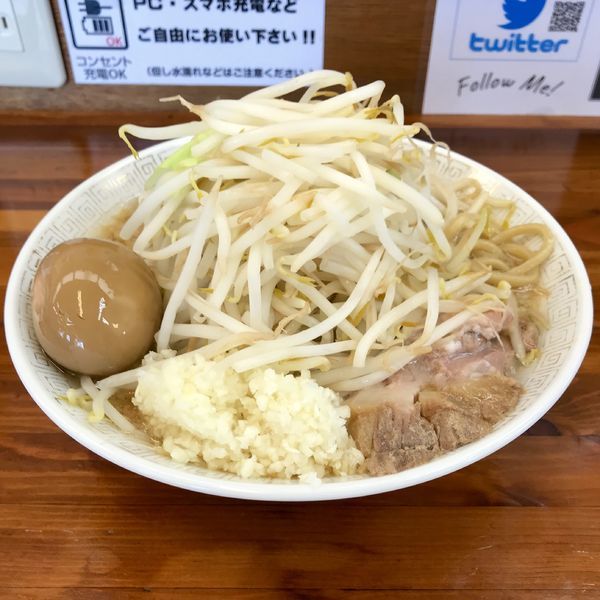 「大高山（太）野菜多め ￥790円（煮玉子サービスCP）」@ラーメン 大高山 龍ヶ崎牛久店の写真