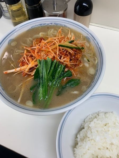 「辛しネギそば 700円（汁あり・サービスライス付き）」@福やの写真