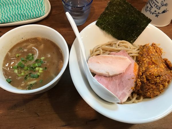 「つけ麺＋【限定】アチャーリチキンキーマ」@Trigo(トリーゴ)の写真