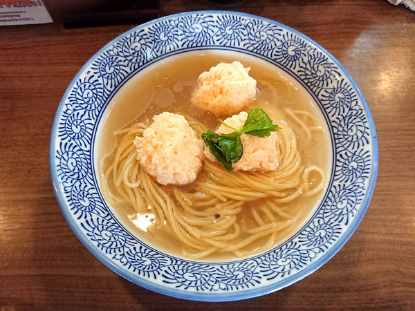 「限定 冷やしシジミそば+海老団子」@煮干しつけ麺 宮元の写真