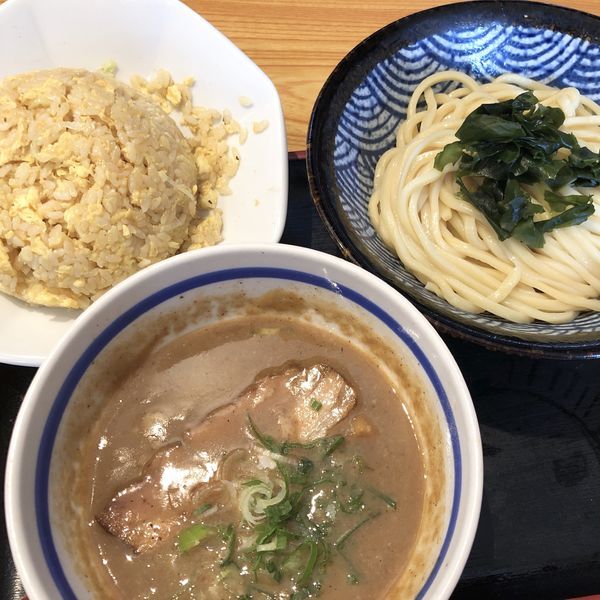 「塩つけめん＋半チャーハン」@つくば麺屋こうじの写真