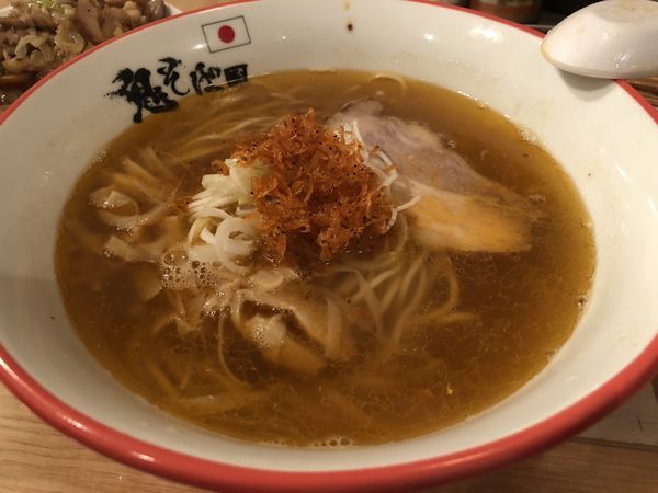 「鬼塩ラーメン＋チャーシュー丼」@鬼そば 藤谷の写真