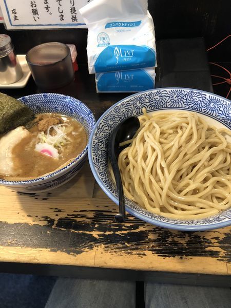 「つけ麺+肉増し(中盛り)」@狼煙 〜NOROSHI〜の写真