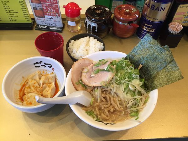 「【極太限定麺】ごっつＡセット」@超ごってり麺 ごっつ 秋葉原店の写真