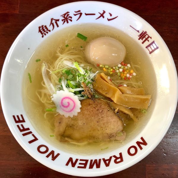 「しお中華そば (750円) 味玉 (100円)」@一軒目の写真