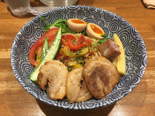 「🉐冷やし中華＋サービスライス」@麺恋処 爆龍の写真