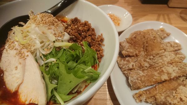 「排骨冷やし担々麺（限定、１１５０円、４辛）」@かつぎやの写真