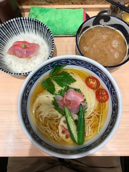 「金目鯛のつけそば 1,200円」@寿製麺 よしかわ 西台駅前店の写真