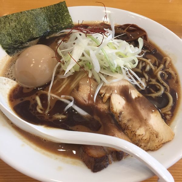 「濃口味噌中華そば  味玉クーポン」@下町中華そば すずめ食堂の写真