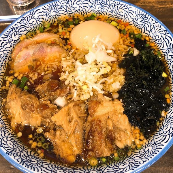 「汁そば (醤油) ¥750＋味玉 ¥100」@汁そば LUCY ルーシーの写真