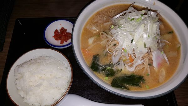 「野菜たっぷり味噌ラーメン＋ライス」@らーめん武まるの写真