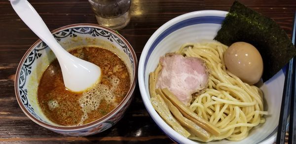 「カレーつけめん　味玉トッピング」@とうかんやの写真