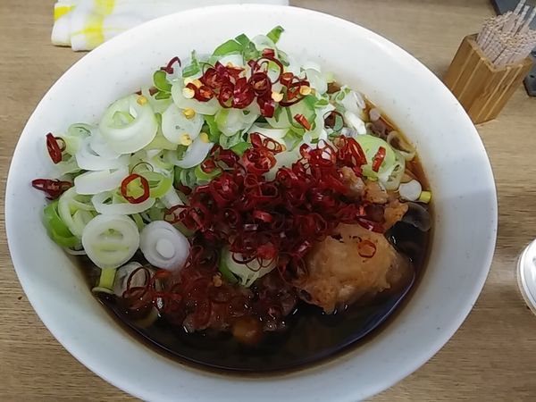 「ジャンボゲソそば」@一由そば 日暮里店の写真