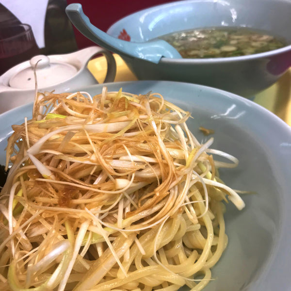 「醤油つけ麺　740円　ネギ和え」@ラーメン山岡家 太田店の写真