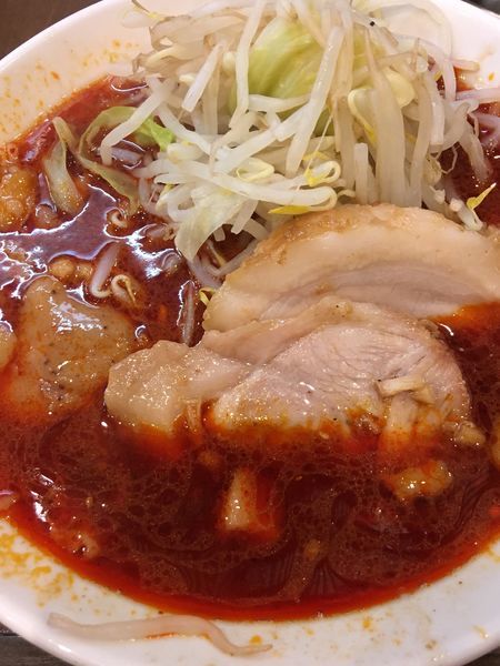 「辛い小つけ麺（ヤサイ、ニンニク）」@麺屋 歩夢の写真