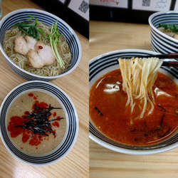 『冷やしつけ鯖そば 大盛+からい(￥950+50)』