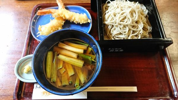 「松戸あじさいねぎそば　１１００円」@手打そば 松月庵の写真